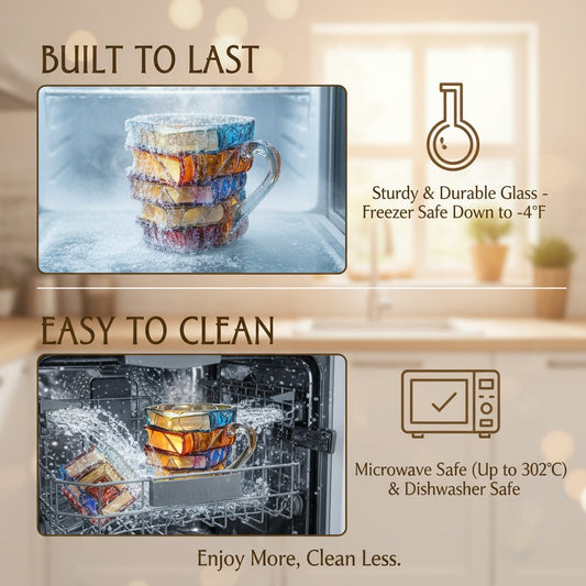 Kézműves könyvköteg ólomüveg bögre