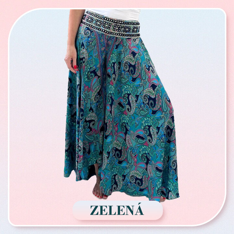 💕Etnikai mintás, rugalmas derekú nadrág🌸