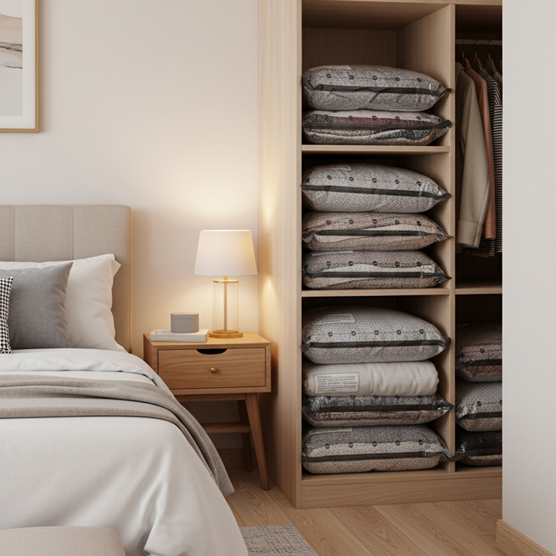 💪🌬️ Utazási vákuumtároló zsákok és hordozható szivattyú készlet 👕✨