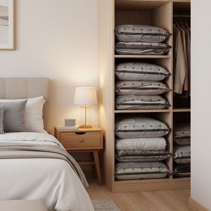 💪🌬️ Utazási vákuumtároló zsákok és hordozható szivattyú készlet 👕✨