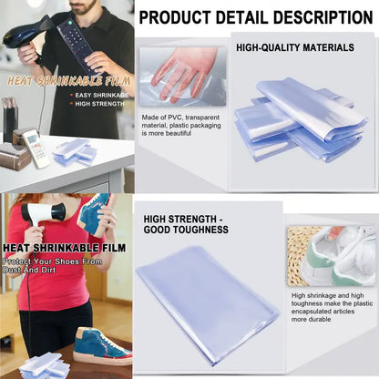 ♻️Környezetbarát, Lebomló Hőzsugorító Fólium (100 db) - Cipőcsomagoláshoz