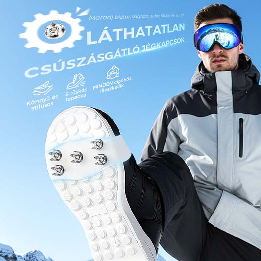 ❄️ Univerzális 5-Fogú Jégkapaszkodók Cipők és Csizmák Számára 👢🧊