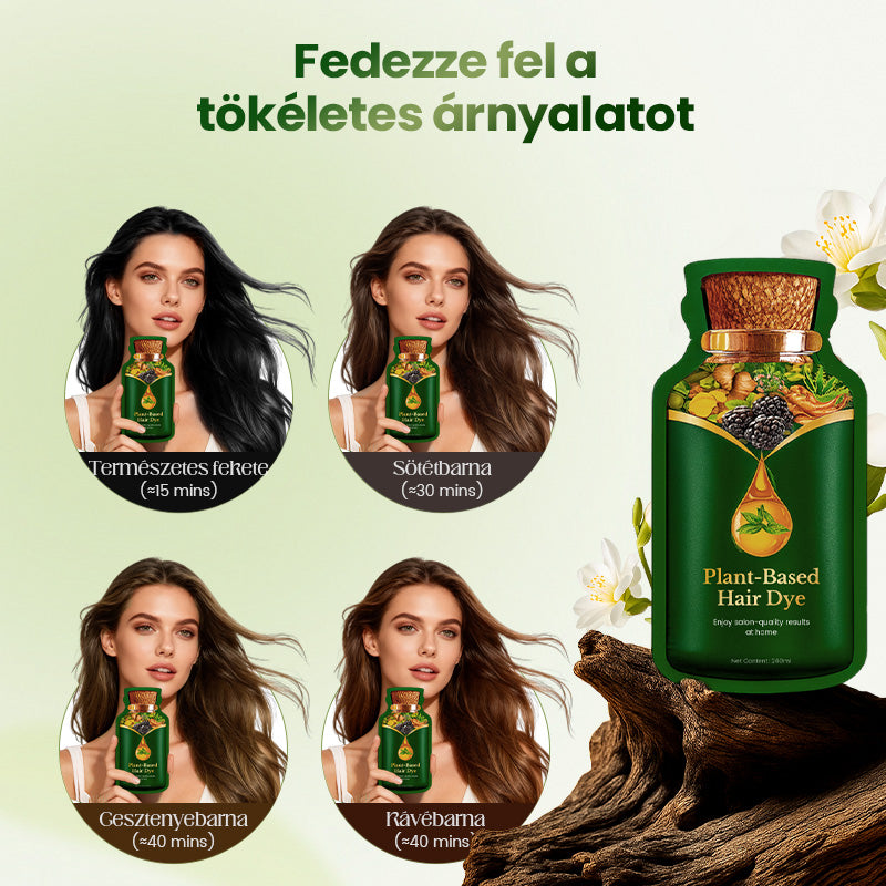 🎁Utolsó 50 szett elérhető📿Ingyenes rózsa nyaklánc Kíméletes, növényi alapú hajfesték – gyors hatású