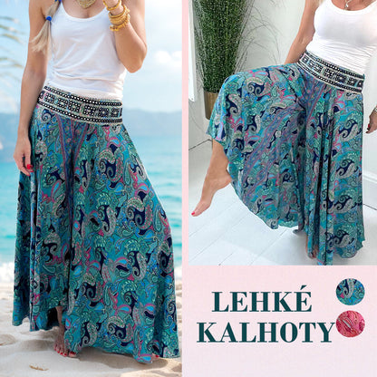 💕Etnikai mintás, rugalmas derekú nadrág🌸