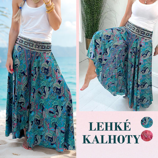 💕Etnikai mintás, rugalmas derekú nadrág🌸