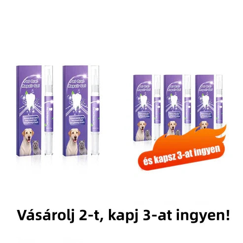 🐱🐕Állati szájápoló fogkrém (fogkefével) - Gyorsan eltávolítja a fogkövet