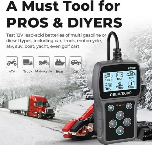 💥BT100 Autóakkumulátor-tesztelő 12 V-os terheléses tesztelő