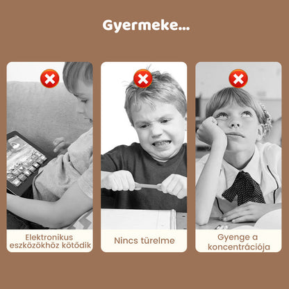 🧠Oktatási fém játék — kilenc összekapcsolt gyűrű👧👦