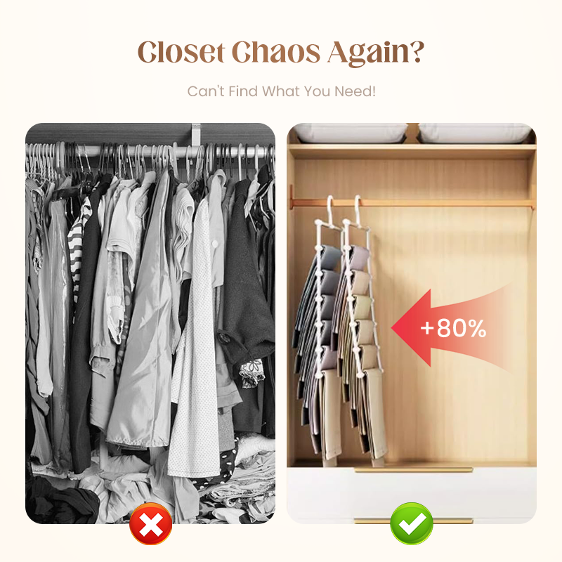 🔥Teleszkópos, összecsukható, többrétegű nadrágtároló állvány