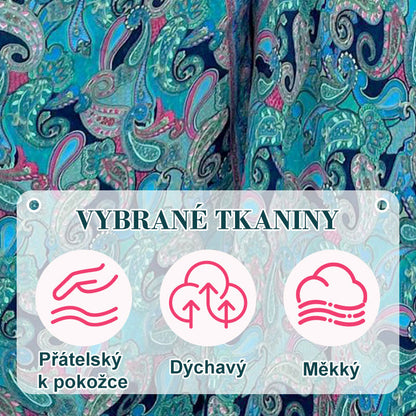 💕Etnikai mintás, rugalmas derekú nadrág🌸