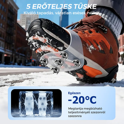 ❄️ Univerzális 5-Fogú Jégkapaszkodók Cipők és Csizmák Számára 👢🧊
