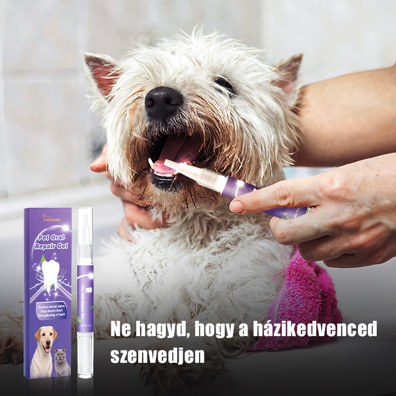 🐱🐕Állati szájápoló fogkrém (fogkefével) - Gyorsan eltávolítja a fogkövet