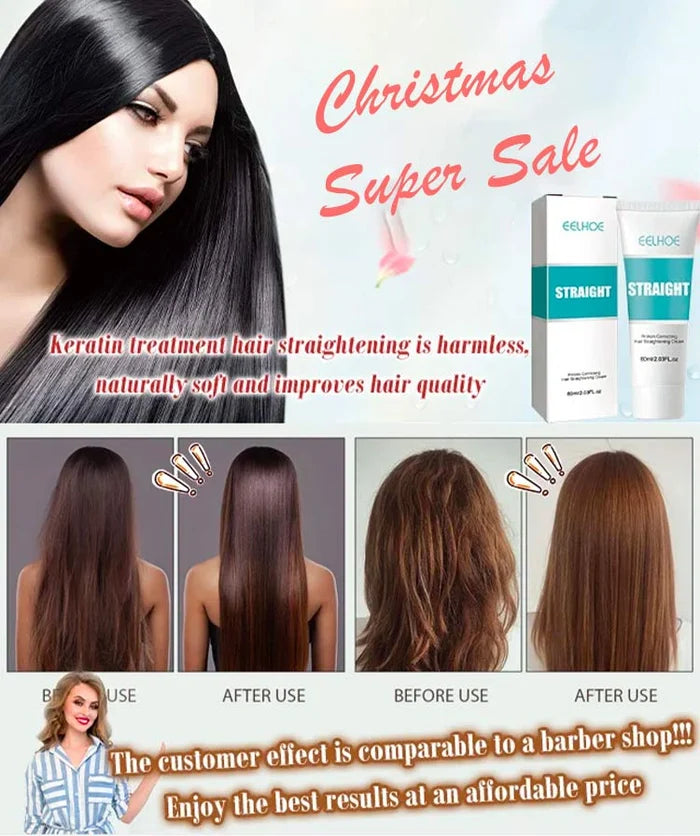 ✨Vásárlás 1 kap 1 ingyen✨Selyem és keratin kezelő hajkiegyenesítő krém