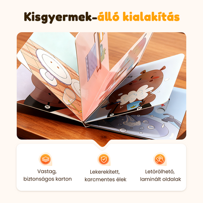 📚🧠 10 db-os interaktív kisgyermekeknek szóló tanulási könyvkészlet 👶💕
