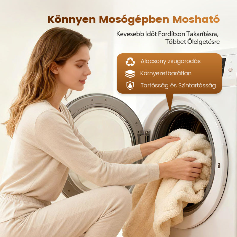 🛏️Sűrű nyúl plüss és tejbársony huzatú takaró