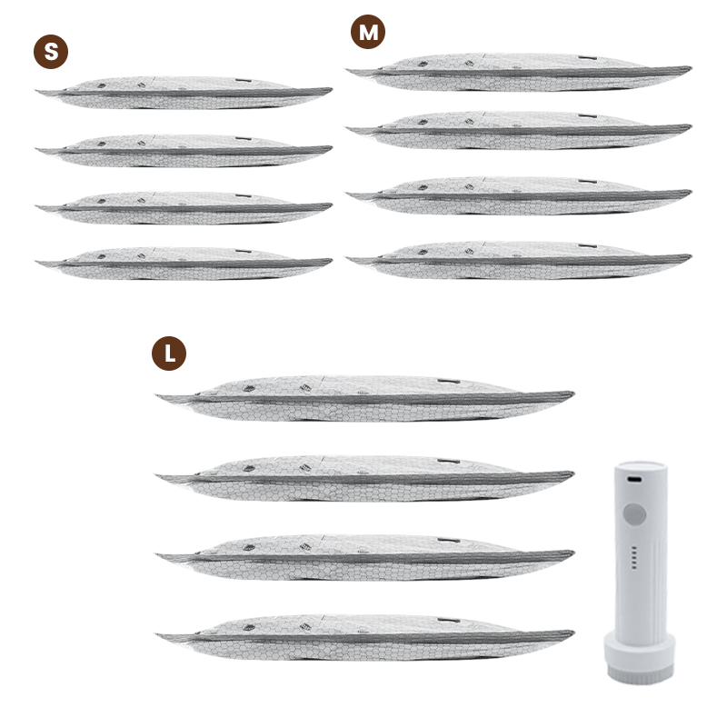 💪🌬️ Utazási vákuumtároló zsákok és hordozható szivattyú készlet 👕✨