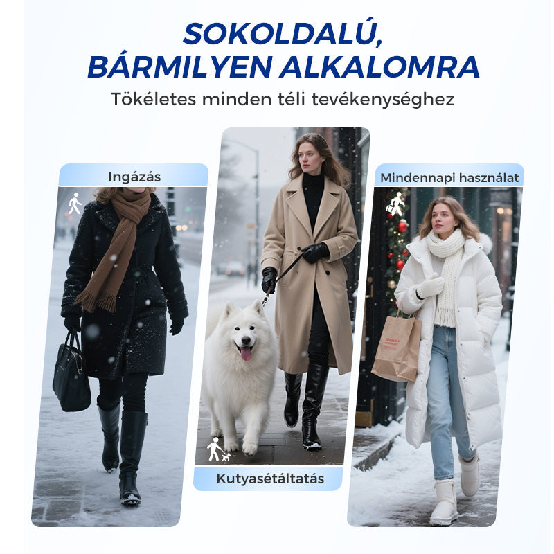 ❄️ Univerzális 5-Fogú Jégkapaszkodók Cipők és Csizmák Számára 👢🧊