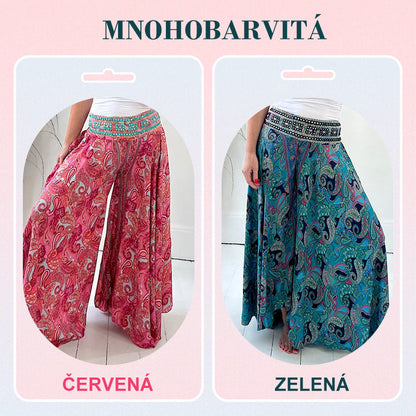 💕Etnikai mintás, rugalmas derekú nadrág🌸