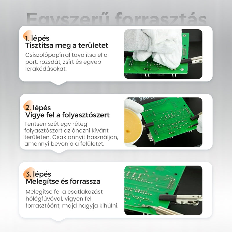 Kiváló minőségű forrasztópaszta - segíti a forrasztást