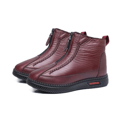 ❄️ Női Téli Meleg Cipzáras Bokacsizma 👢💕