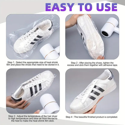 ♻️Környezetbarát, Lebomló Hőzsugorító Fólium (100 db) - Cipőcsomagoláshoz