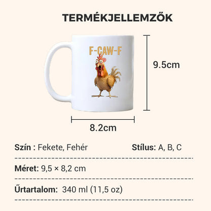 🔥Forró akció🔥F-Caw-F Vicces csirke bögre