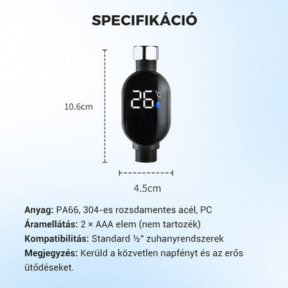 💧 Zuhanyhőmérő 🌡️ Nincs több találgatás – azonnali hőmérséklet! 🚿💕
