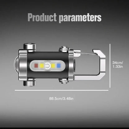 【✨1+1 ingyen】Hordozható, újratölthető, fényes zseblámpa kulcstartóhoz