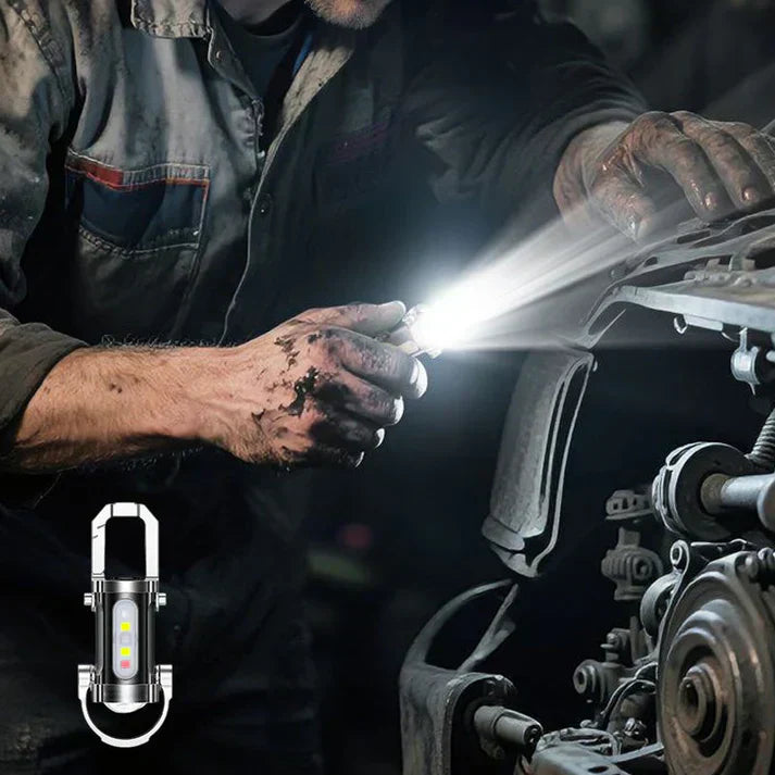 【✨1+1 ingyen】Hordozható, újratölthető, fényes zseblámpa kulcstartóhoz