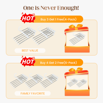 🔥Teleszkópos, összecsukható, többrétegű nadrágtároló állvány