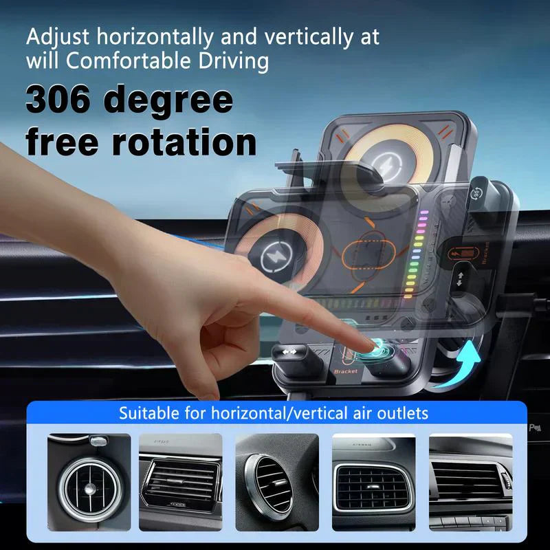 🚗📱Új vezeték nélküli autós tartó gyors töltési funkcióval⚡🔌