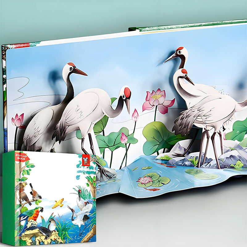 🦖Kids' 3D Pop-Up Animal Book ✨ Lengyel hangoskönyvet tartalmaz