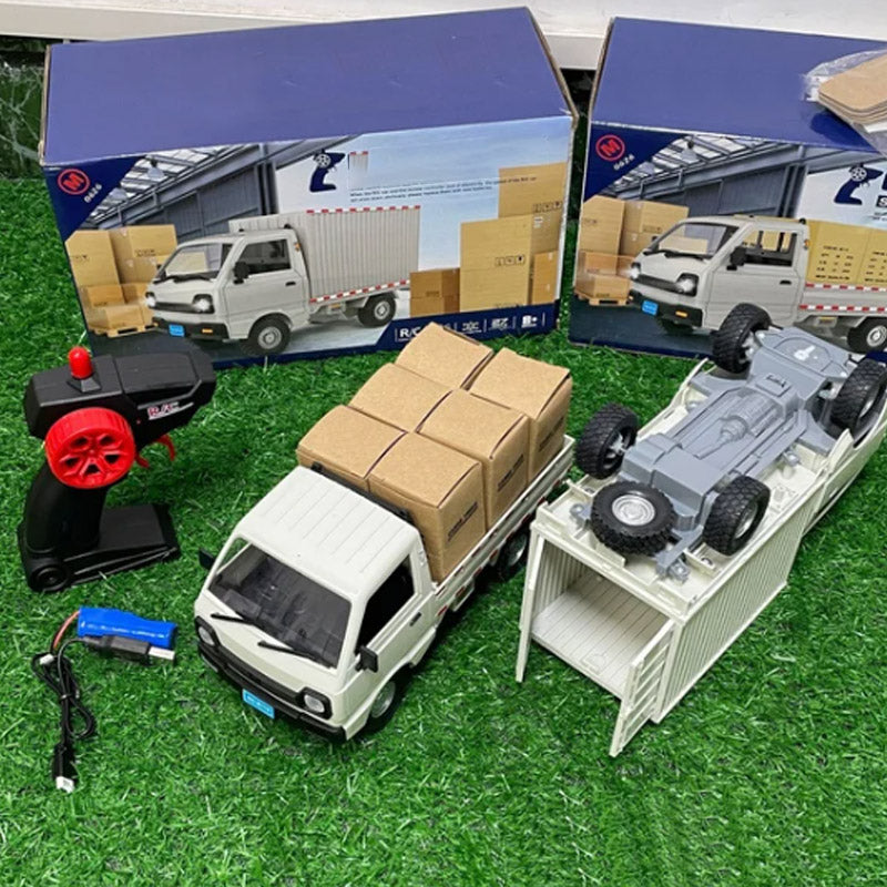 🔥🎁 Távirányítású, újratölthető konténerszállító teherautó játék 🎮🚚