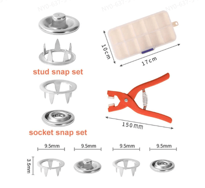 Fém rögzítő szerszámkészlet (szegecsfogóval)
