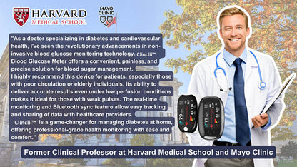 Clinclii™ GlucoSense lézeres vércukorszintmérő készülék