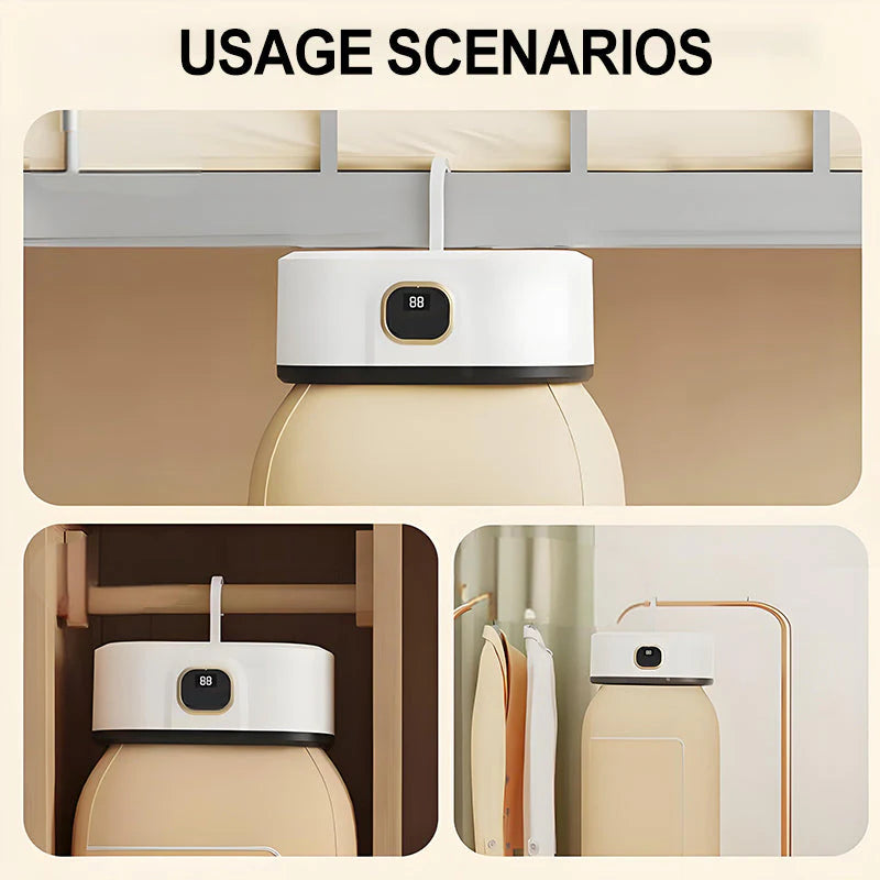 Hordozható, összecsukható mini szárítógép