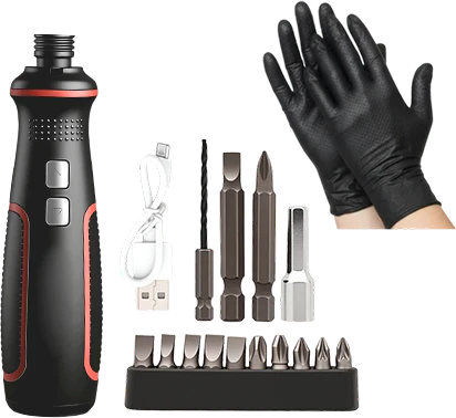 🎁Utolsó 50 szett elérhető📿Ingyenes rózsa nyaklánc Akkus Fúró-Csavarhúzó Kombináció - Gyors töltés, Erőteljes teljesítmény