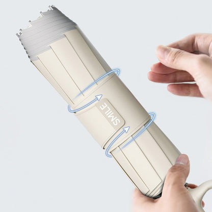 ☂️✨ Fényvisszaverő biztonsági csíkos esernyő! Fordított tágulás és összehúzódás fröccsenő víz nélkül, jó láthatóság homályos környezetben