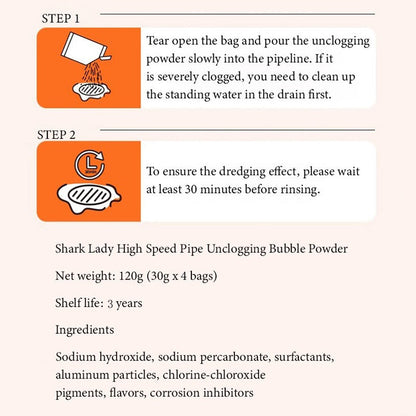 🧼🌸Többcélú, hatékony, eltömődésgátló csatornatisztító por