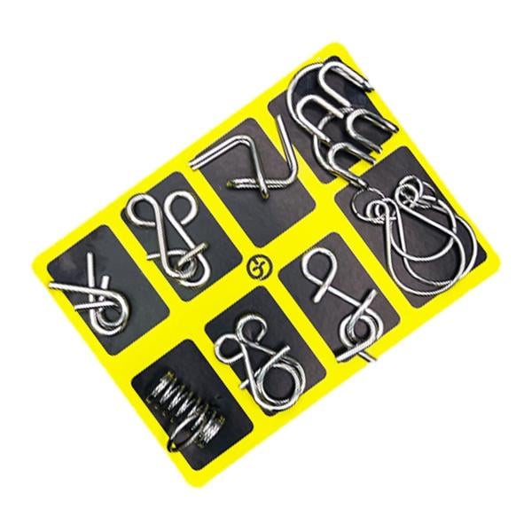 🧠Oktatási fém játék — kilenc összekapcsolt gyűrű👧👦