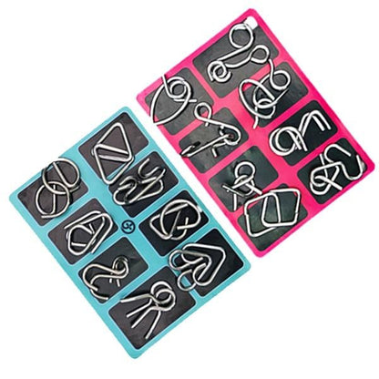 🧠Oktatási fém játék — kilenc összekapcsolt gyűrű👧👦