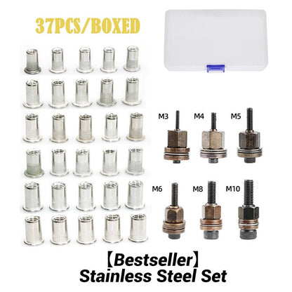 🔧🔧Menetes betétes szegecsanyák készlet