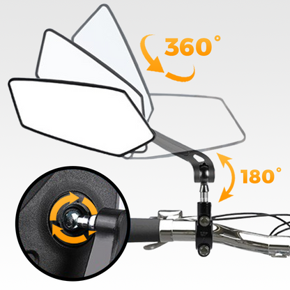 360 fokban forgatható visszapillantó tükör – alkalmas motorkerékpárokhoz és kerékpárokhoz