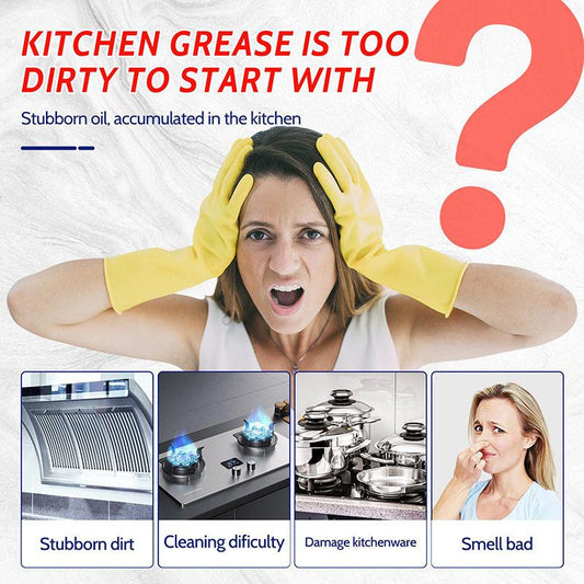 🔥Többfunkciós és hatékony hab formájú konyhai tisztítószer💦