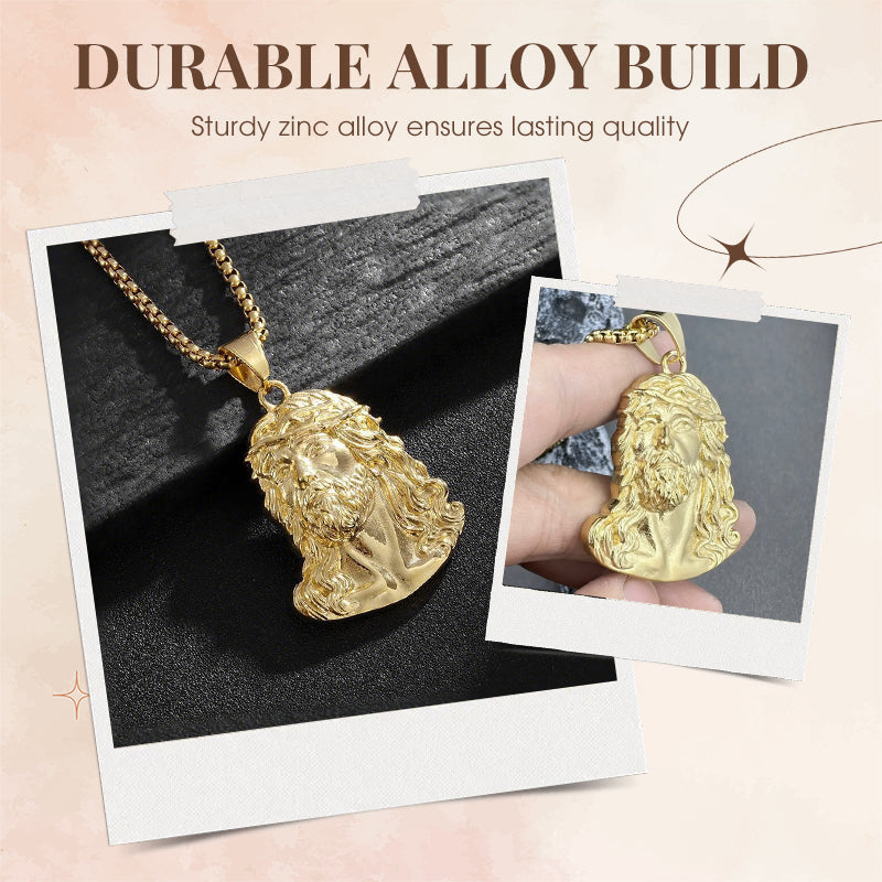 👼Nyaklánc Jézus képét ábrázoló medállal