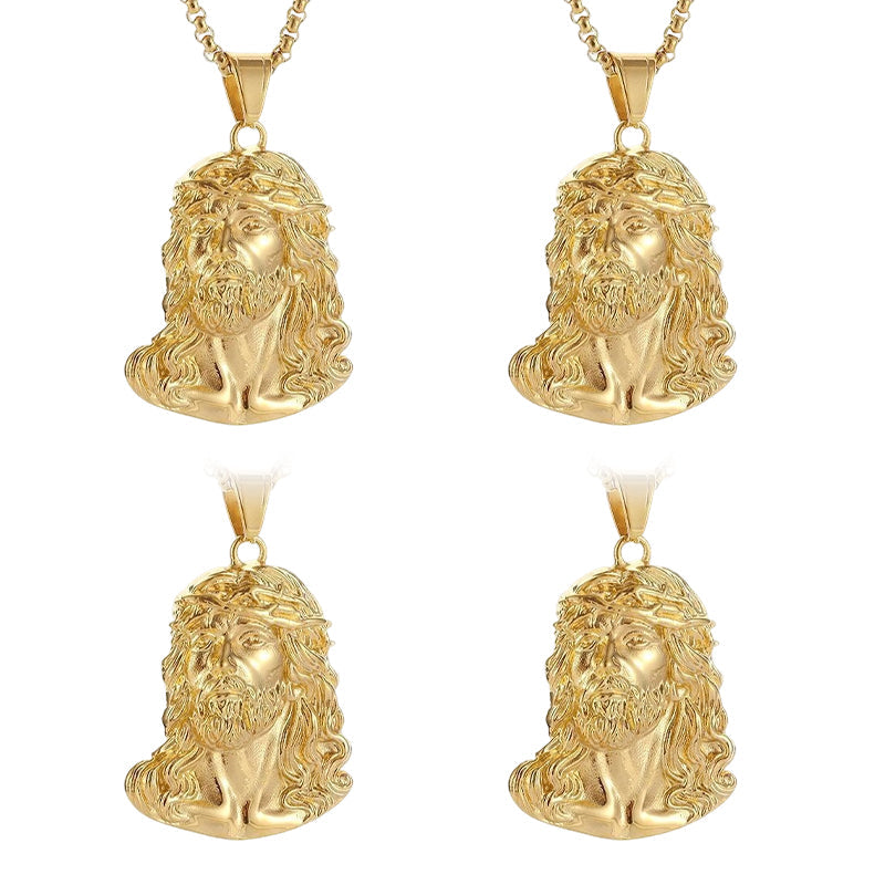 👼Nyaklánc Jézus képét ábrázoló medállal