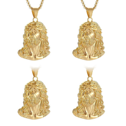 👼Nyaklánc Jézus képét ábrázoló medállal