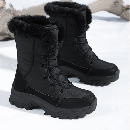 ❄️Női meleg, vízálló és csúszásmentes hótalpú csizma