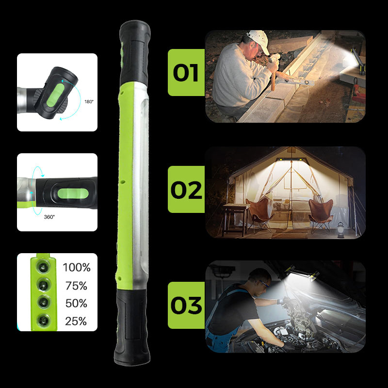 🧲💡 3000LM LED munkalámpa akasztóval 🚗👨‍🔧