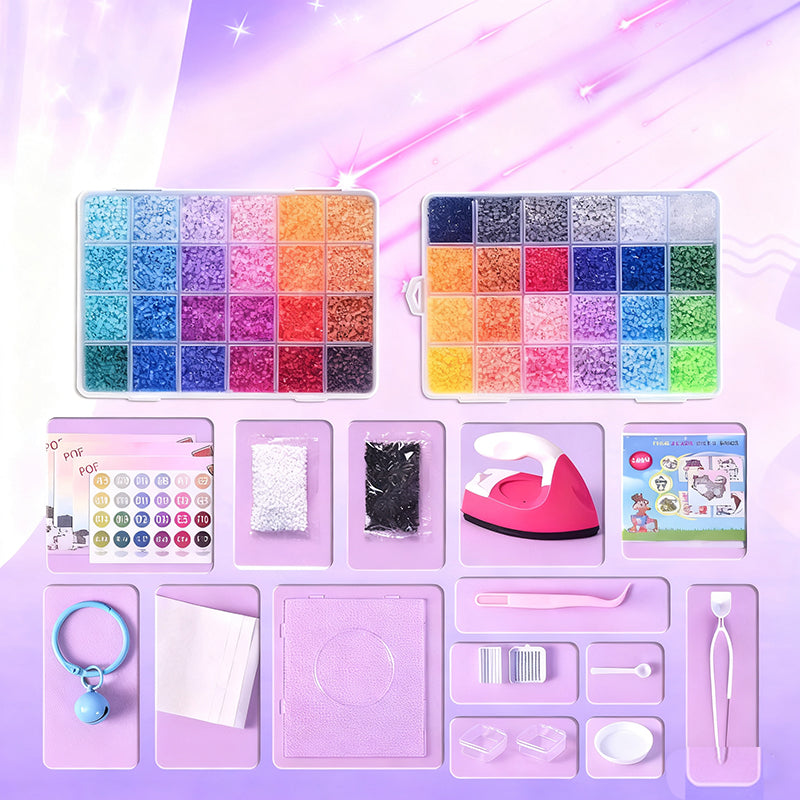 🎁🎨 Teljes kézzel készített gyöngyös szett 👧✂️